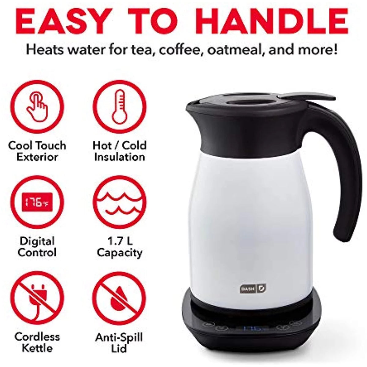 1.7L Insulated Electric Kettle White E830963