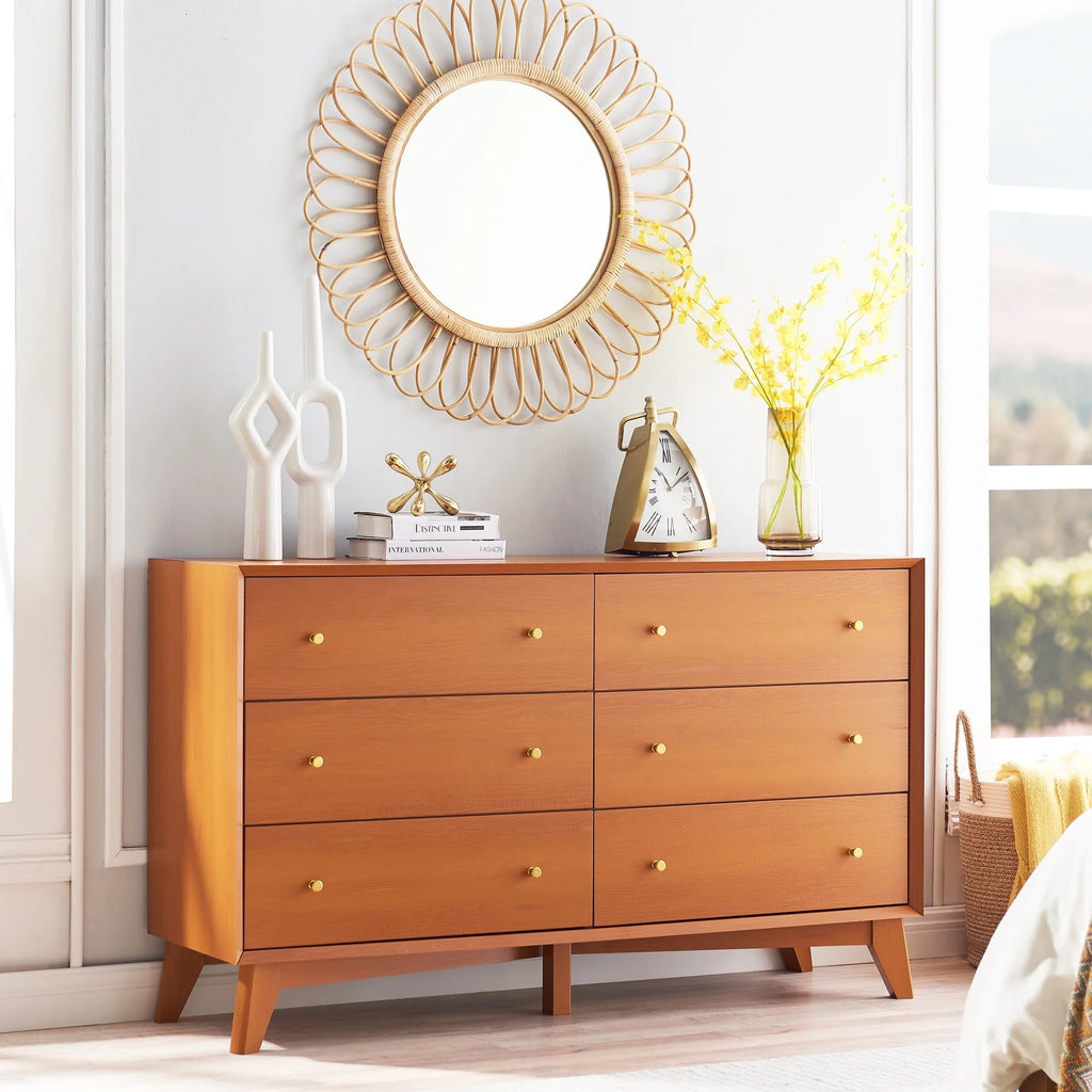 Mid Century Modern 6 Drawer Dresser N74962