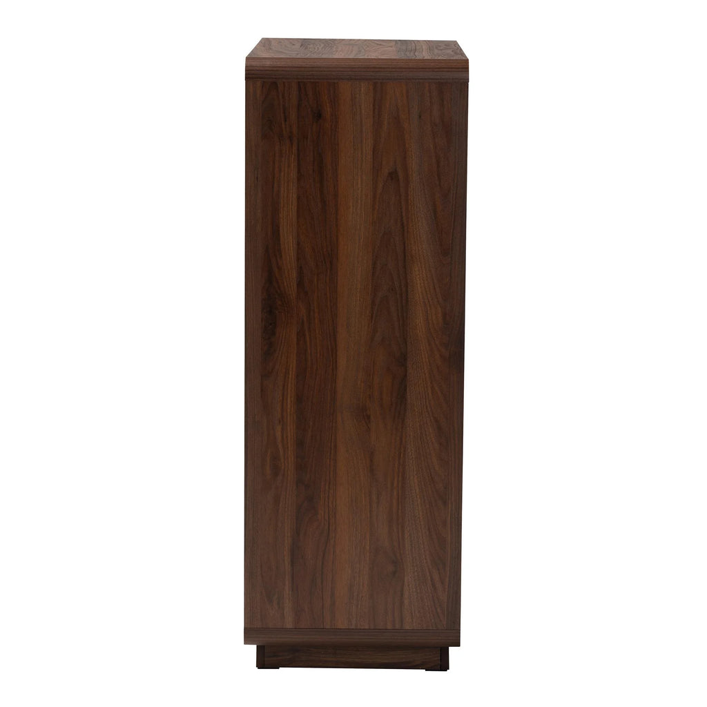 5 Drawer Walnut Brown Chest Y660