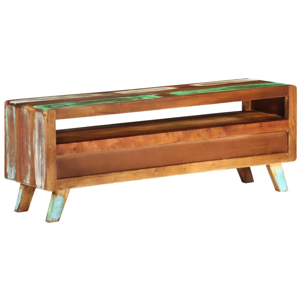 Reclaimed Wood TV Cabinet with 3 Storage Drawers K541