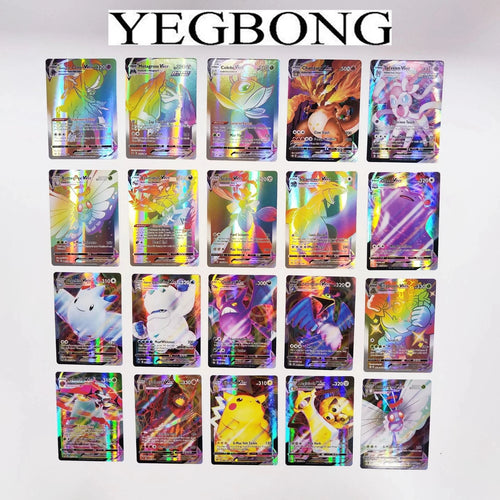 100pcs Rainbow Rare Trading Game Cards T66042