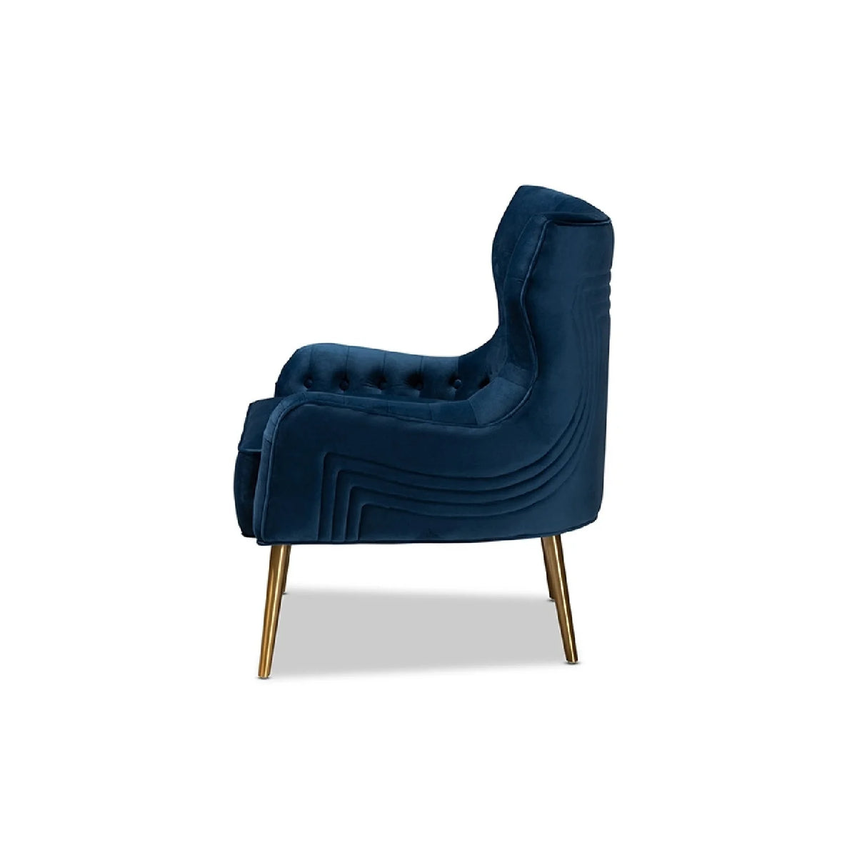 Navy Blue Velvet Armchair Z69484