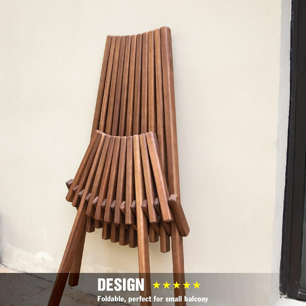 Folding Acacia Wood Outdoor Chair U894