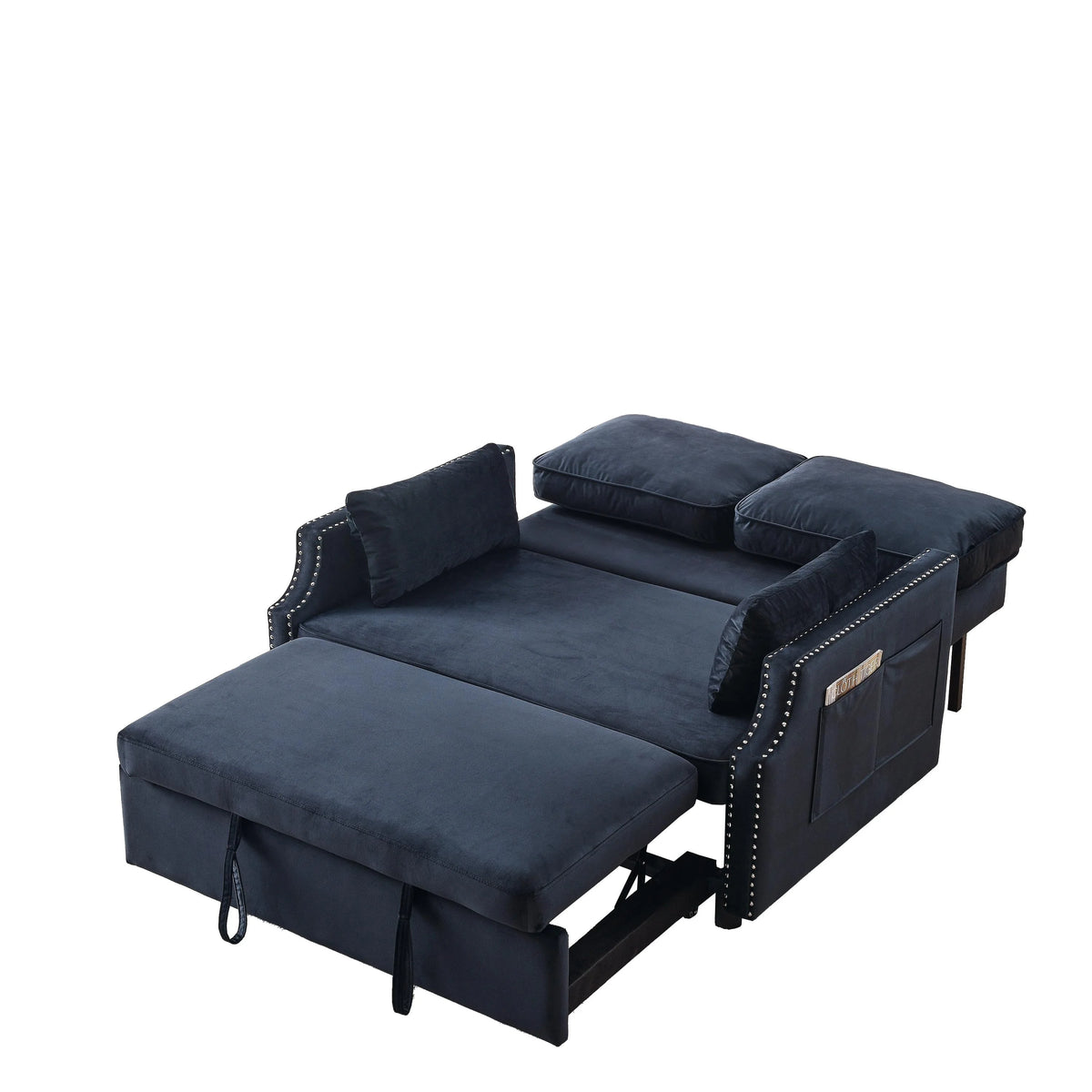 Velvet Recliner Bed with Pull-out Sleeper Sofa E966440