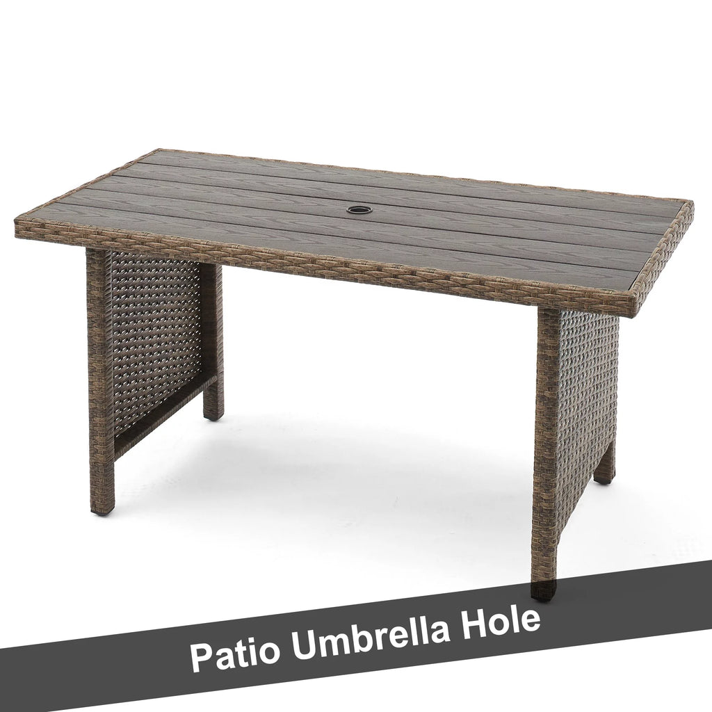 5-Piece Outdoor Wicker Dining Sectional Set J508990