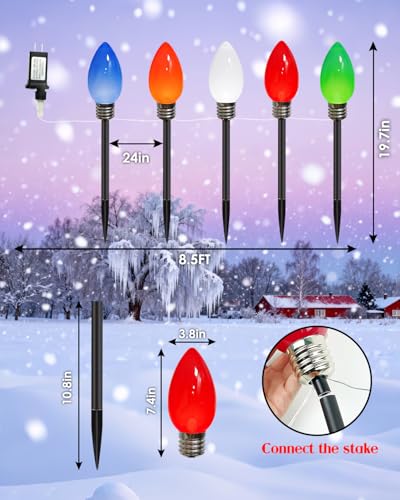 24-Pack Solar Candy Cane Lights J422