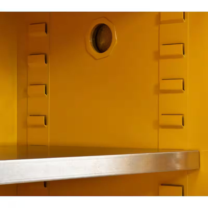 Yellow Steel Freestanding Flammable Liquid Storage Cabinet L482