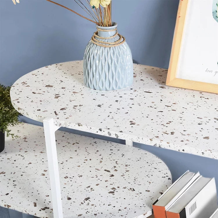 Marble White MDF Storage Shelf H839989