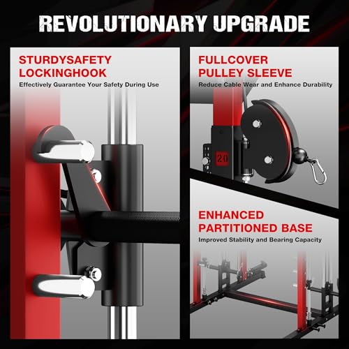Multi-Function Power Cage with Dual Pulley Cable Crossover System Q904
