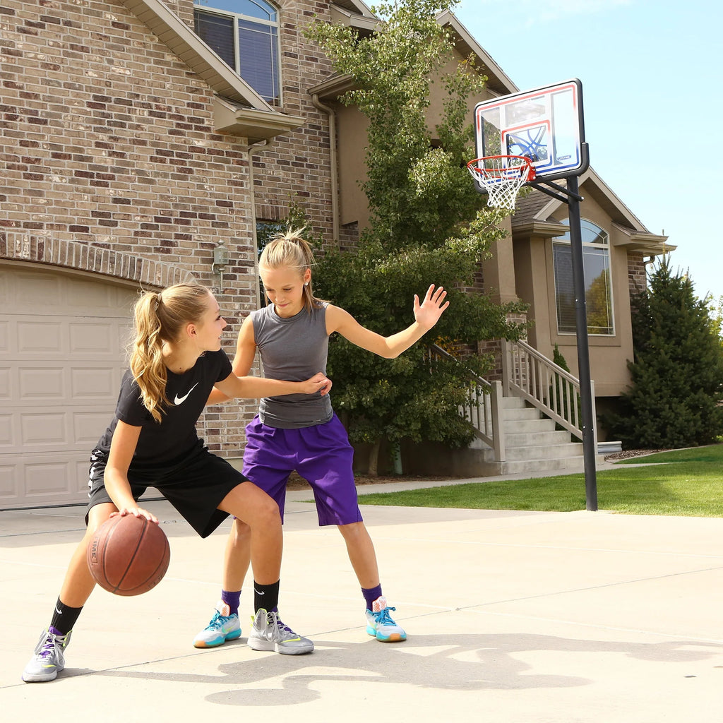 Adjustable Inground Basketball Hoop 44 inch Polycarbonate D42578