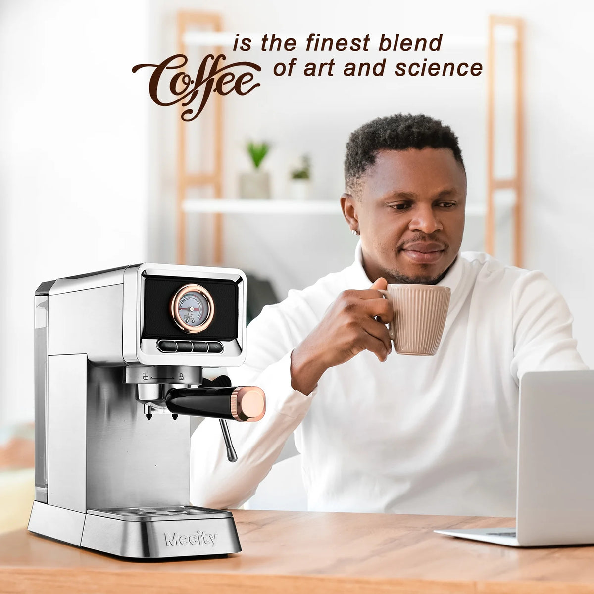 20 Bar Espresso Machine with Milk Frother, Stainless Steel, 37 fl.Oz, 1400W X727153