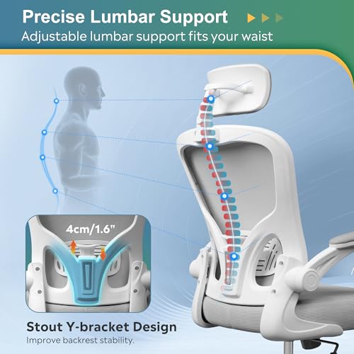 White High Back Mesh Ergonomic Office Chair Z934027