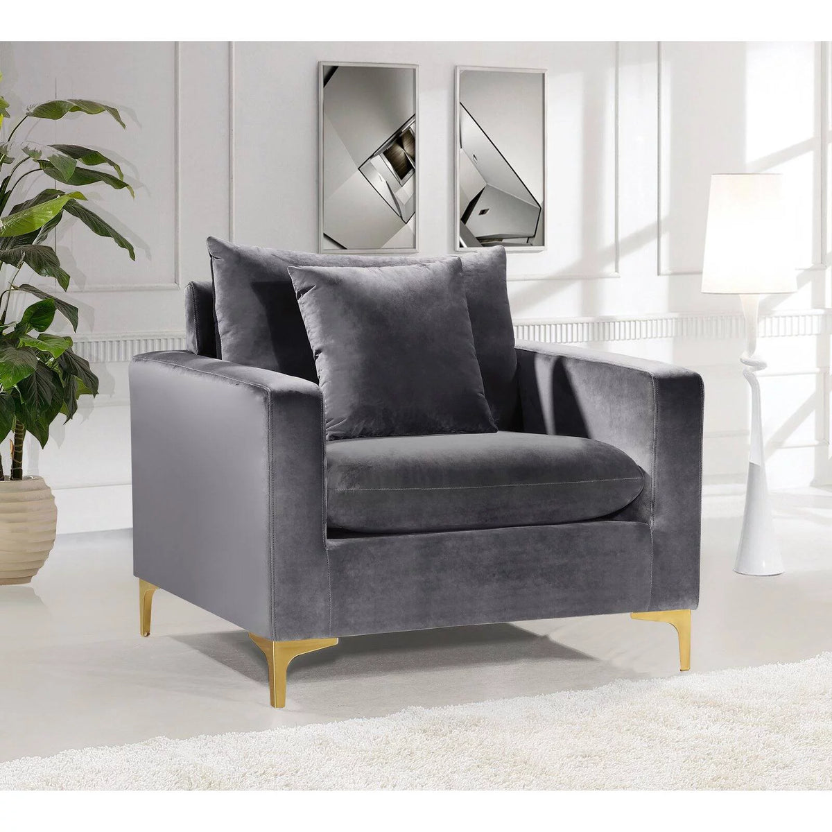 Pink Velvet Accent Chair X636167