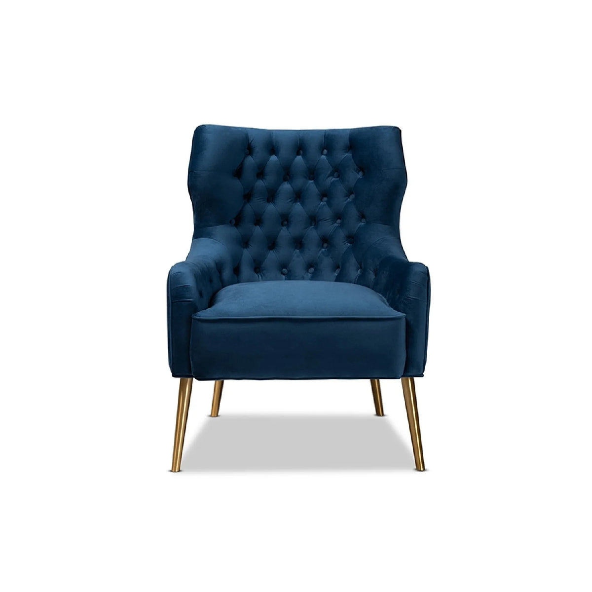 Navy Blue Velvet Armchair Z69484