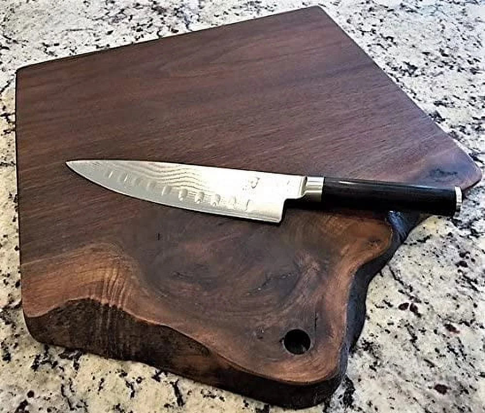 Black Walnut Double Live Edge Wood Charcuterie Board O6560