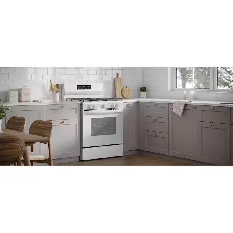 5 Burner Freestanding Gas Range in White M964