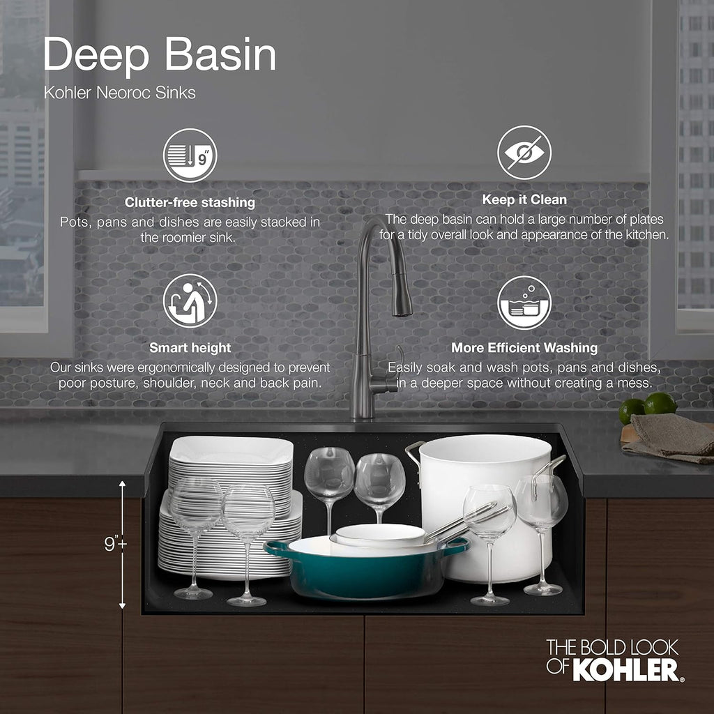 Matte White Kitchen Sink N7811