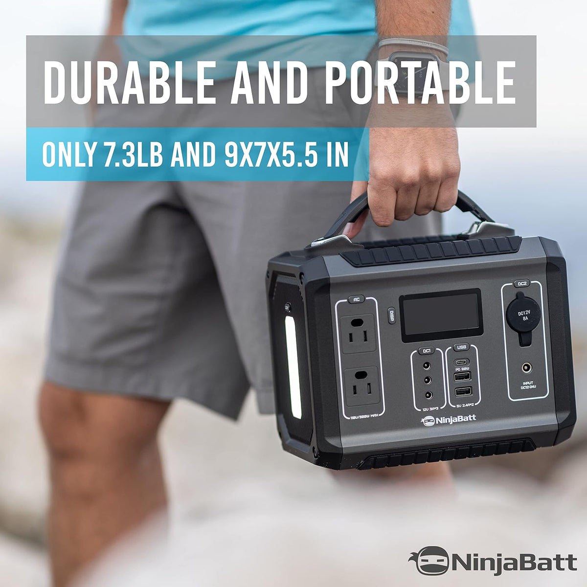 280Wh Portable Power Station with 110V/300W AC Outlets G35970