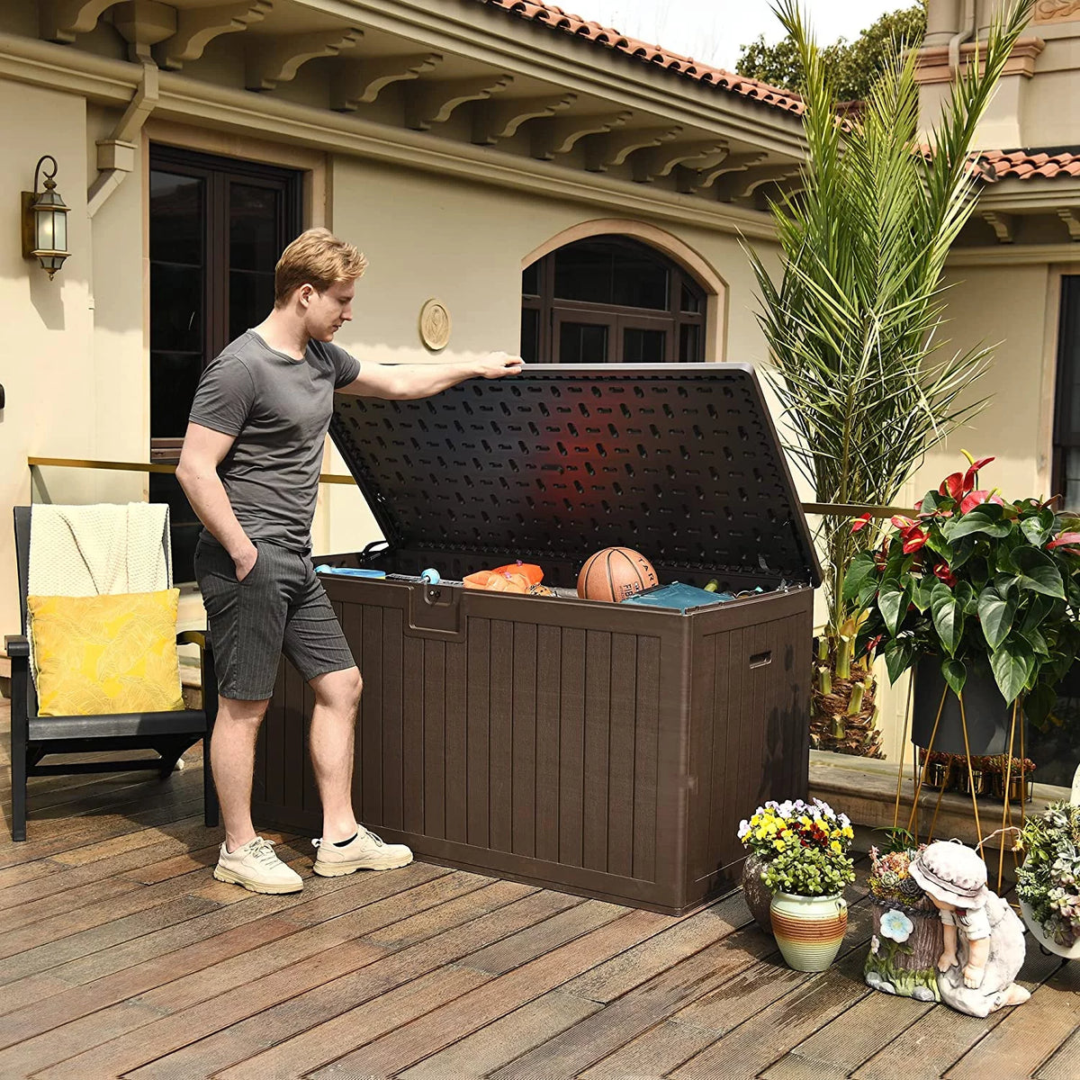 150 Gallon Waterproof Lockable Deck Box F4175