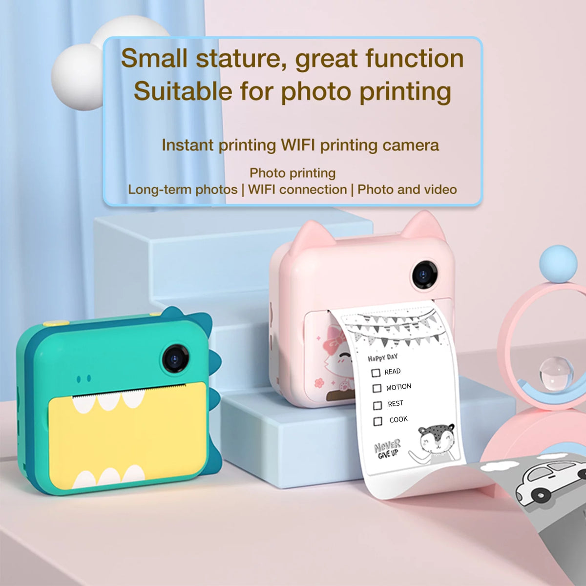 32GB Instant Photo Printer 2.4 inch IPS Screen Z55040