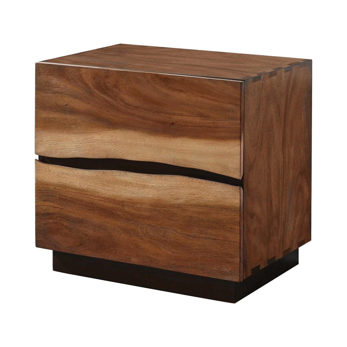 Smokey Walnut and Coffee Bean 2-drawer Nightstand Y801269