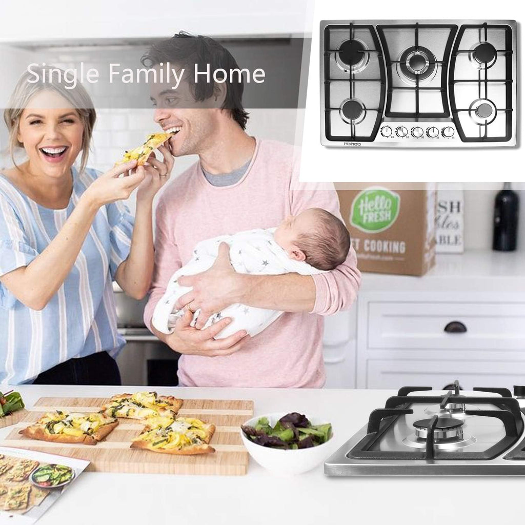 30 inches 5 Burners Stainless Steel Gas Cooktop P9675