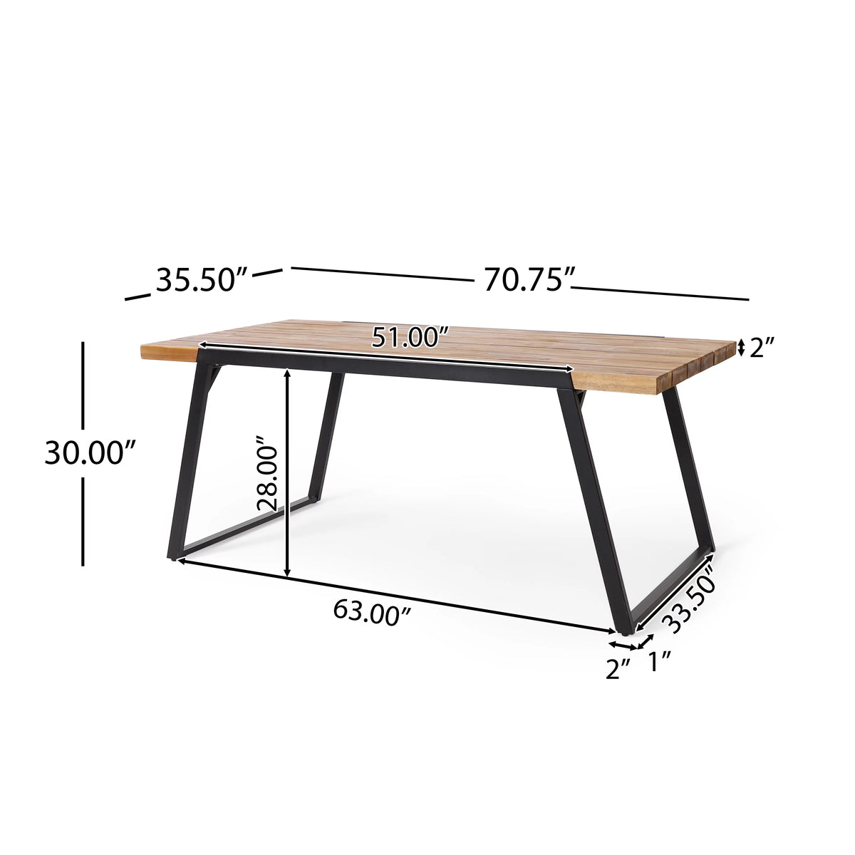 Acacia Wood Dining Table V1065