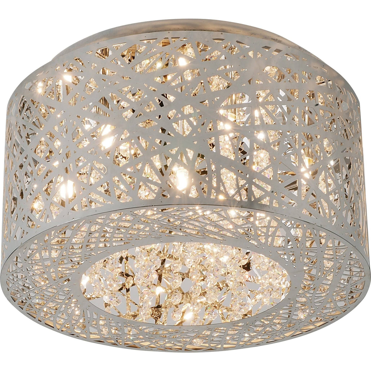 7-Light LED Flush Mount Polished Chrome K527