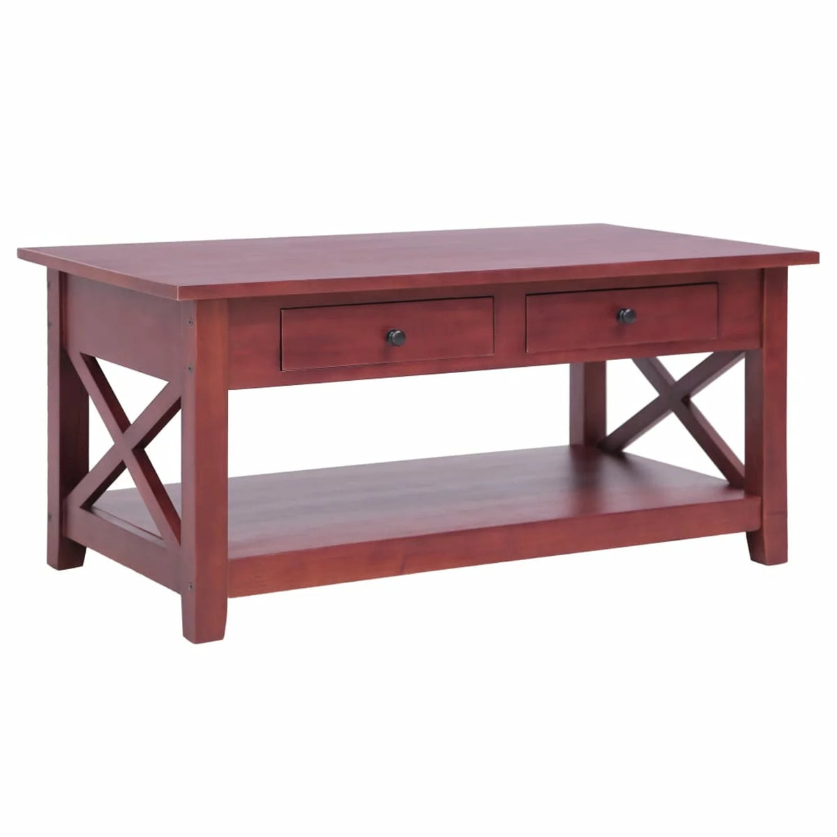 Brown Solid Mahogany Wood Coffee Table W17063