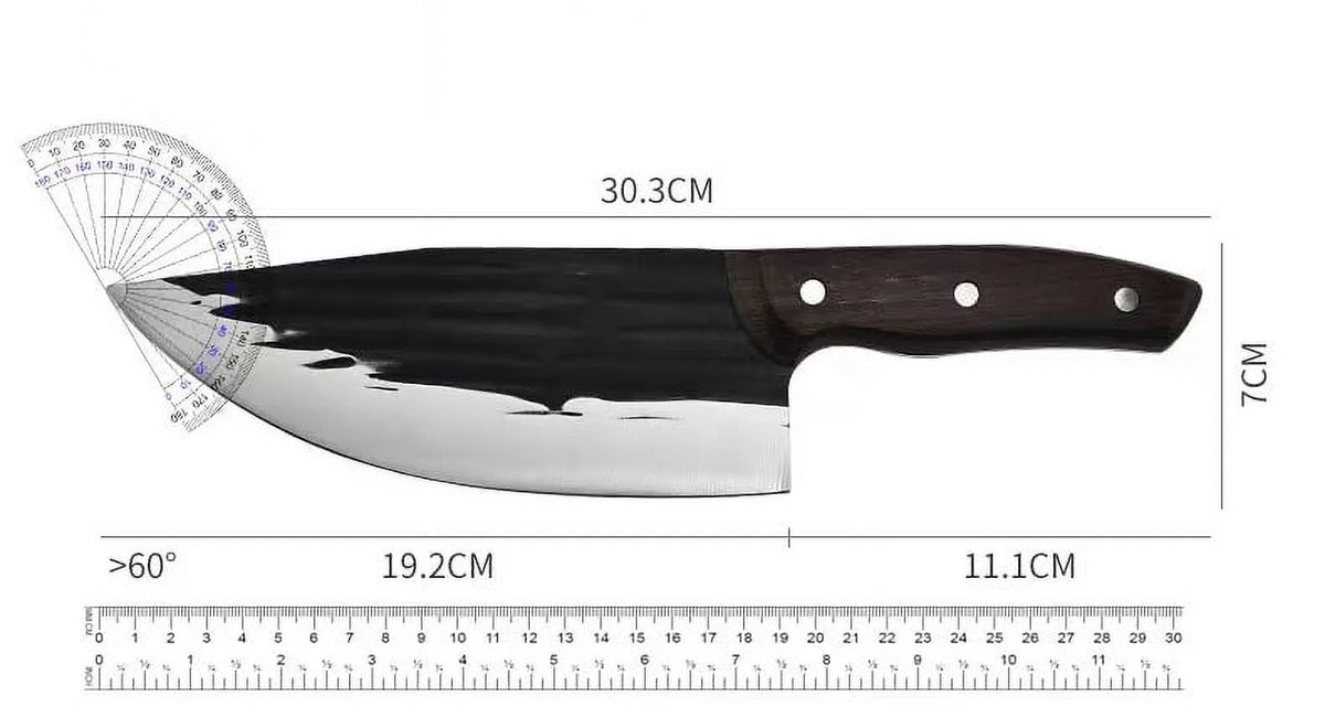 Hammered Damascus Stainless Steel Slicing Knife B200