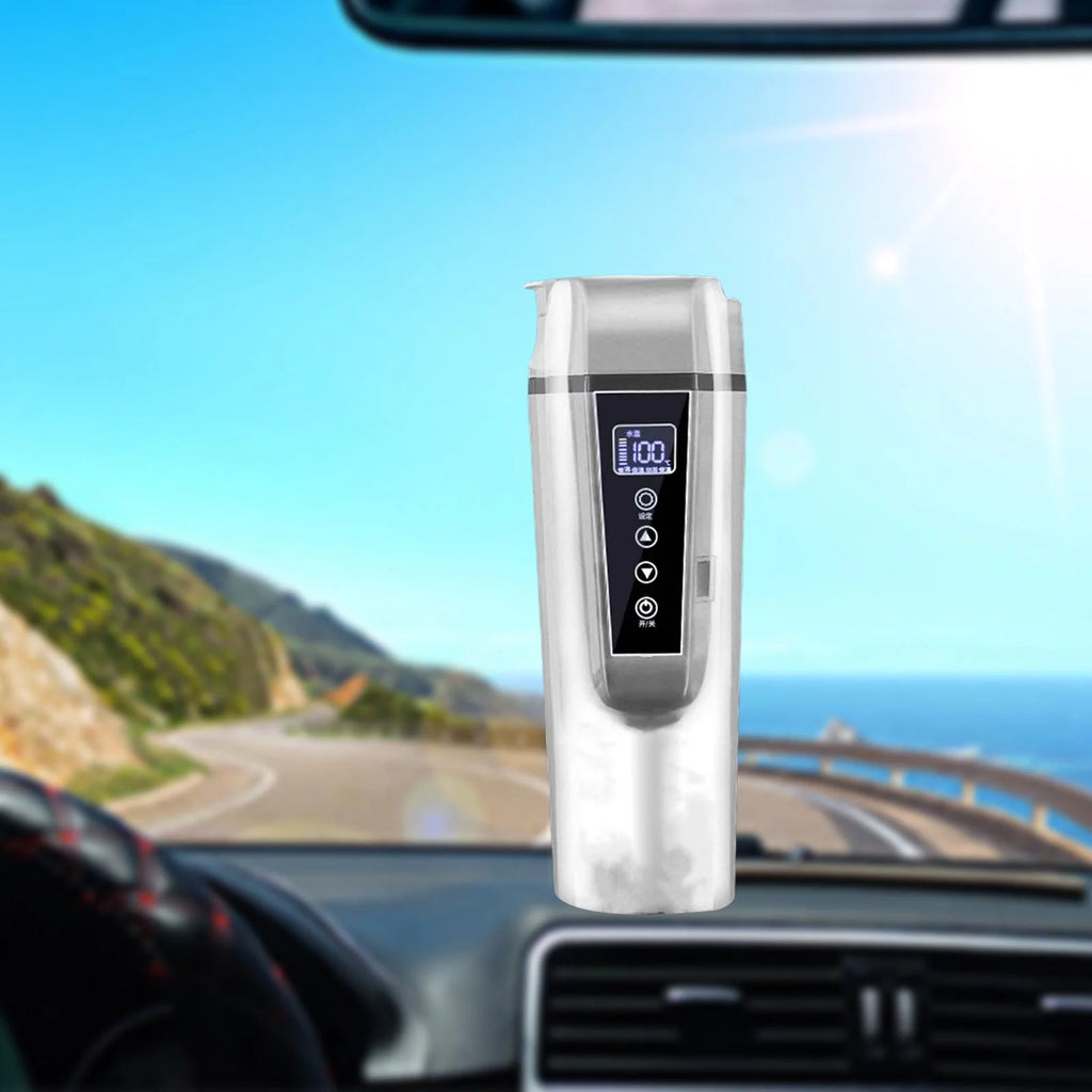 12V/24V Digital Display Heating Cup White H87407