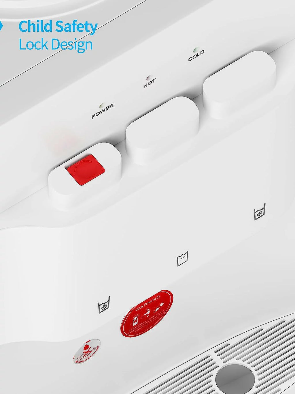 Top Loading Hot & Cold Water Cooler Dispenser White X61347