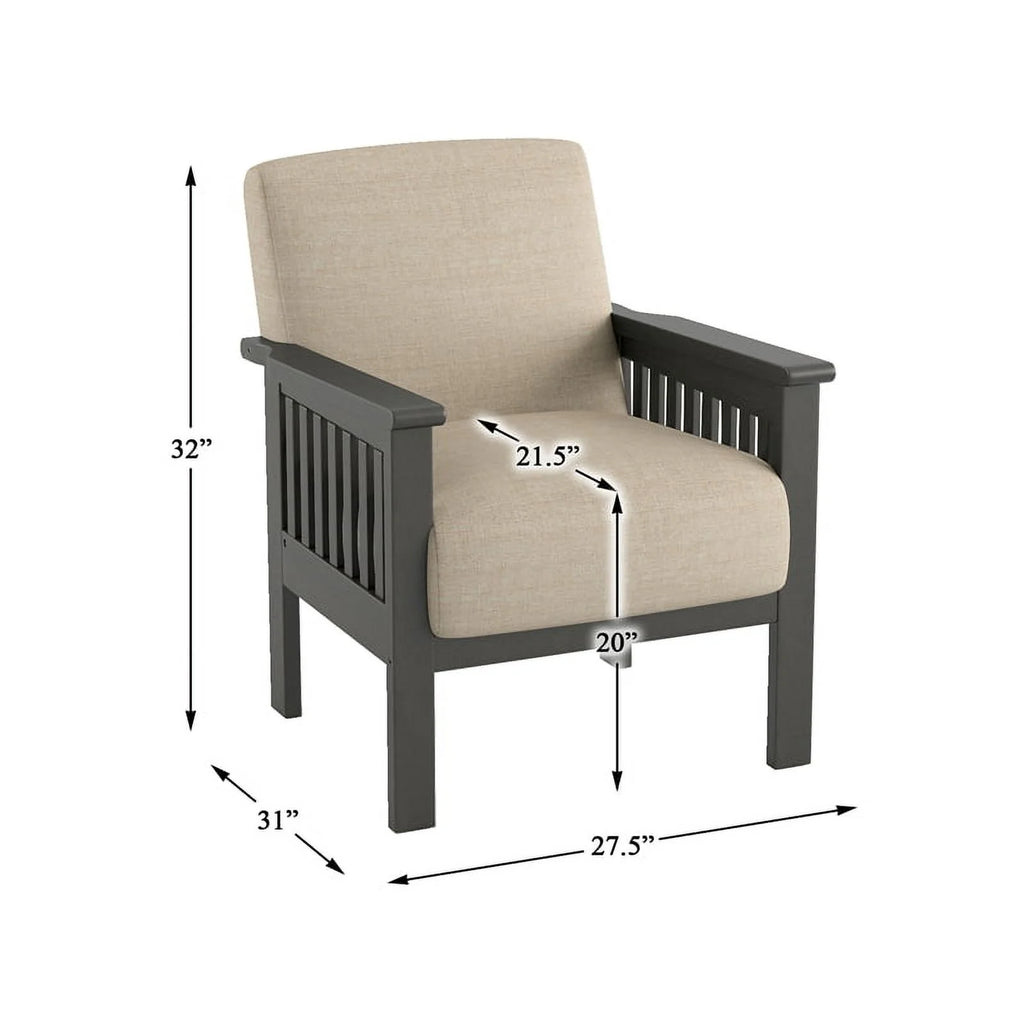 Light Brown Upholstered Accent Chair S2396