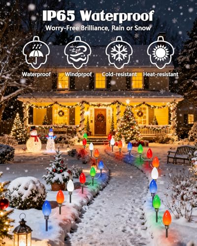 24-Pack Solar Candy Cane Lights J422