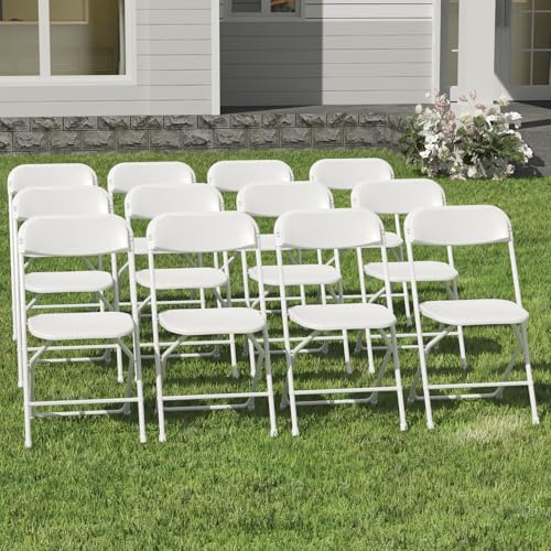 10 Pack Black Folding Chairs 350lb Capacity S190