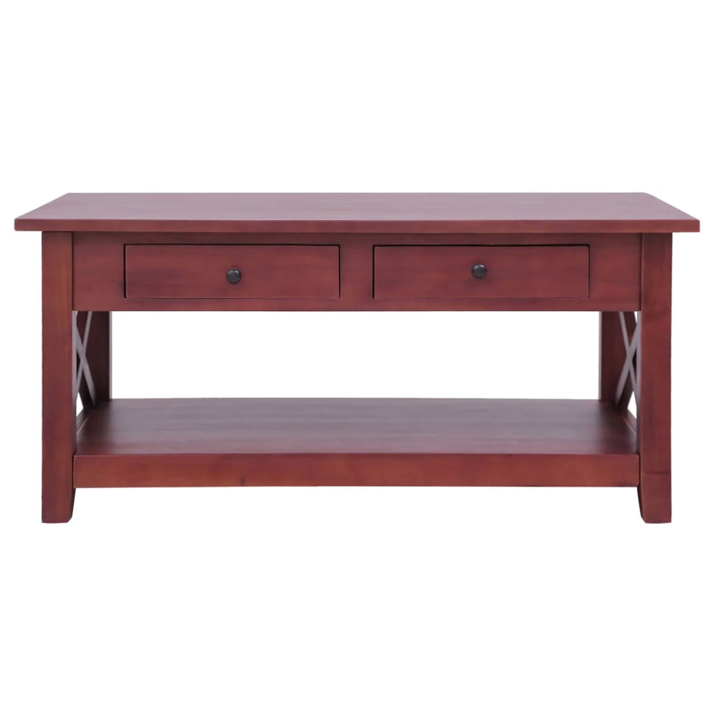 Brown Solid Mahogany Wood Coffee Table W17063