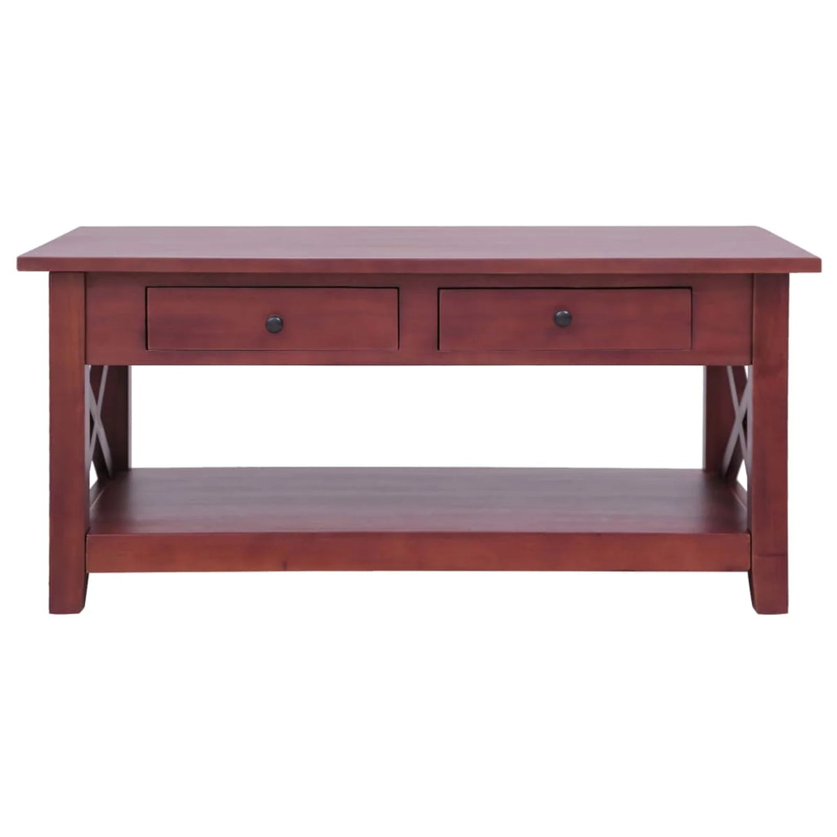 Brown Solid Mahogany Wood Coffee Table W17063