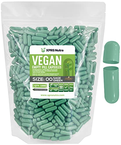 Size 00 White 1000 Count Vegan Empty Capsules Y7980