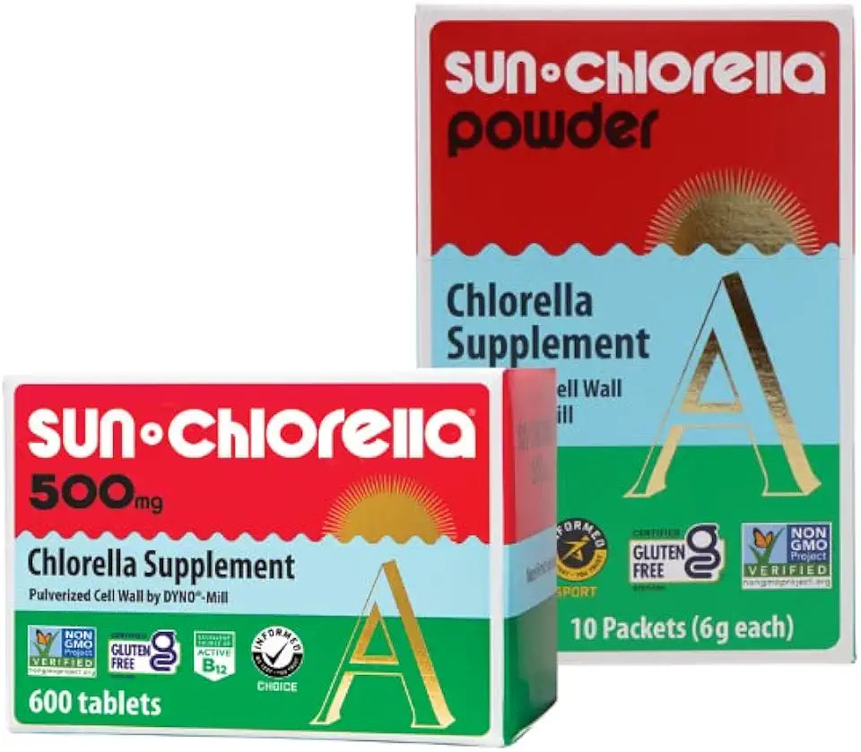 Chlorella 500mg Tablets Plus Powder Supplement I56443
