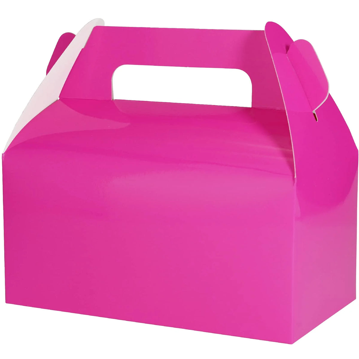 Hot Pink Party Favor Boxes with Handles, 12 Pack H750543