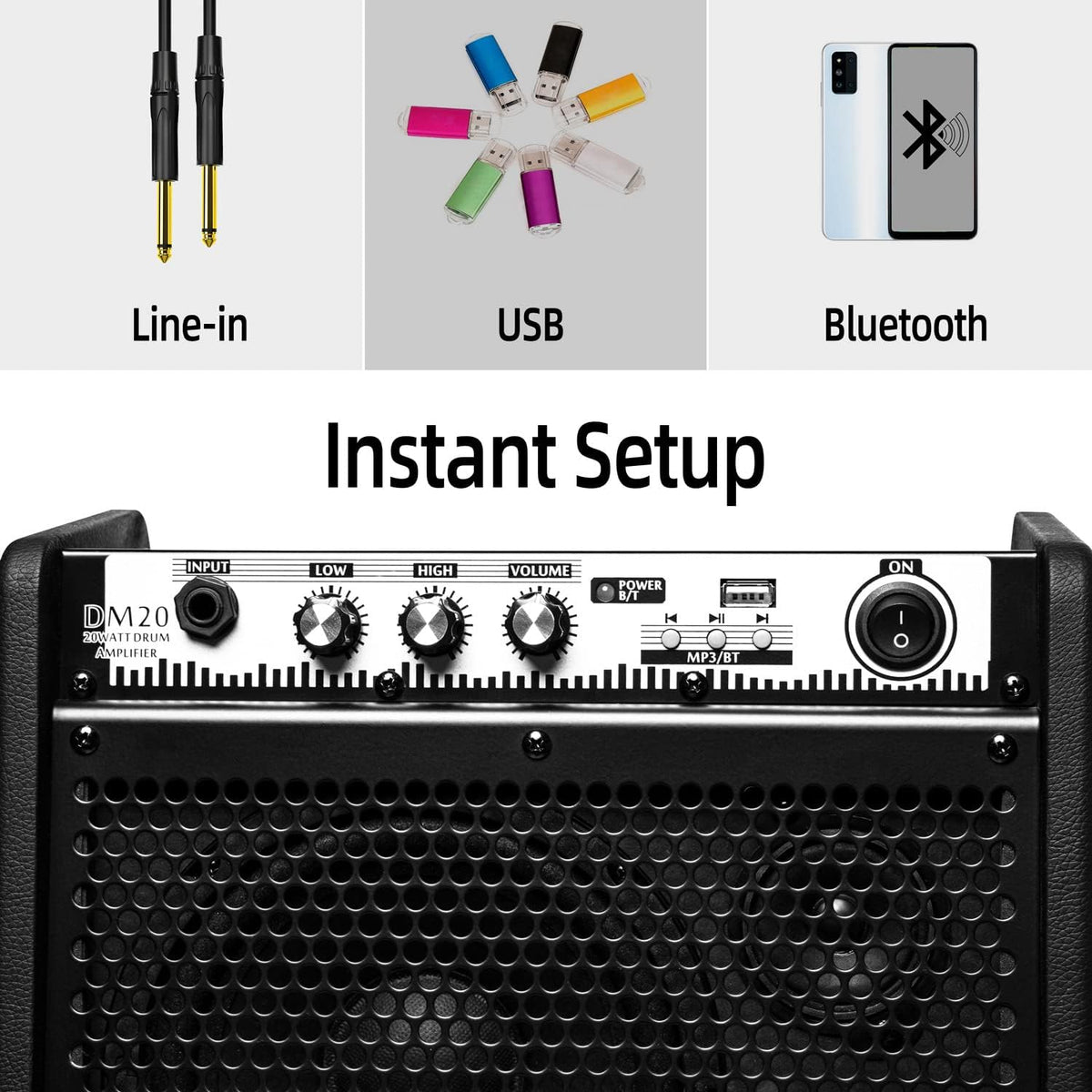 20W Bluetooth Personal Monitor Amplifier Speaker with USB Interface P36605