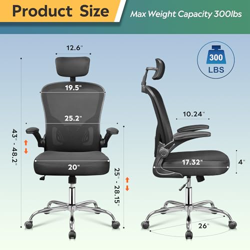 White High Back Mesh Ergonomic Office Chair Z934027
