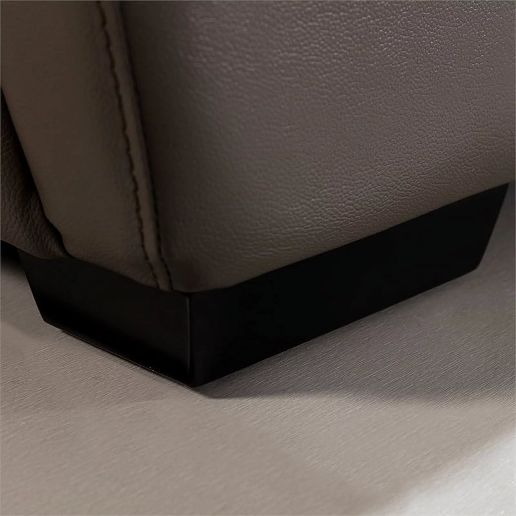Taupe Brown Italian Leather Chair W674511