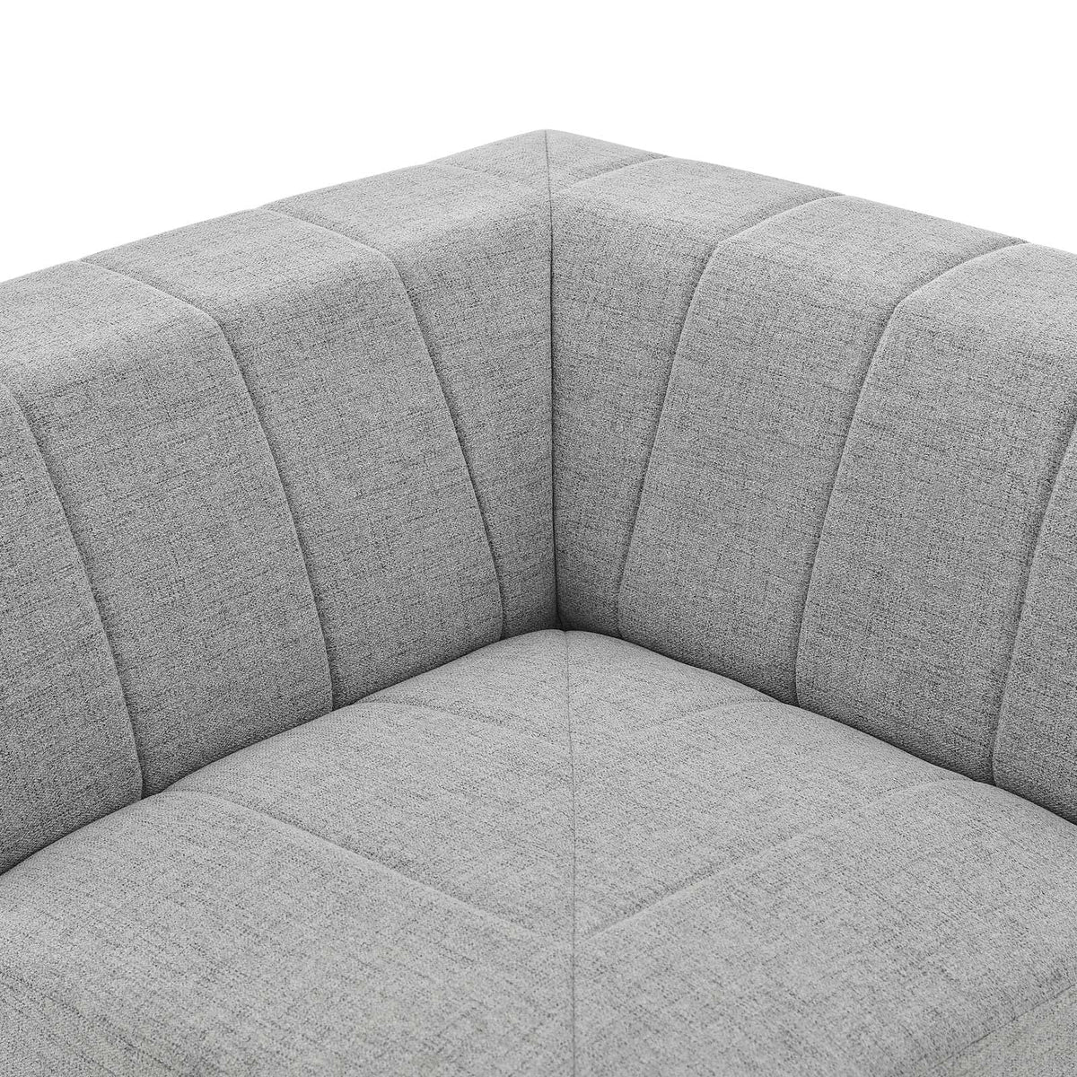 Light Gray Upholstered Fabric Corner Chair S410