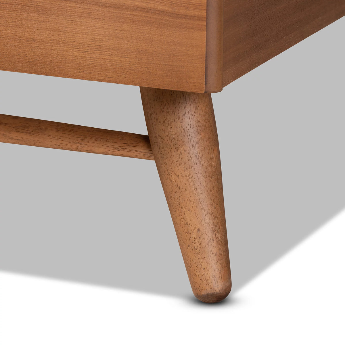 Walnut Brown Full Platform Bed D1588