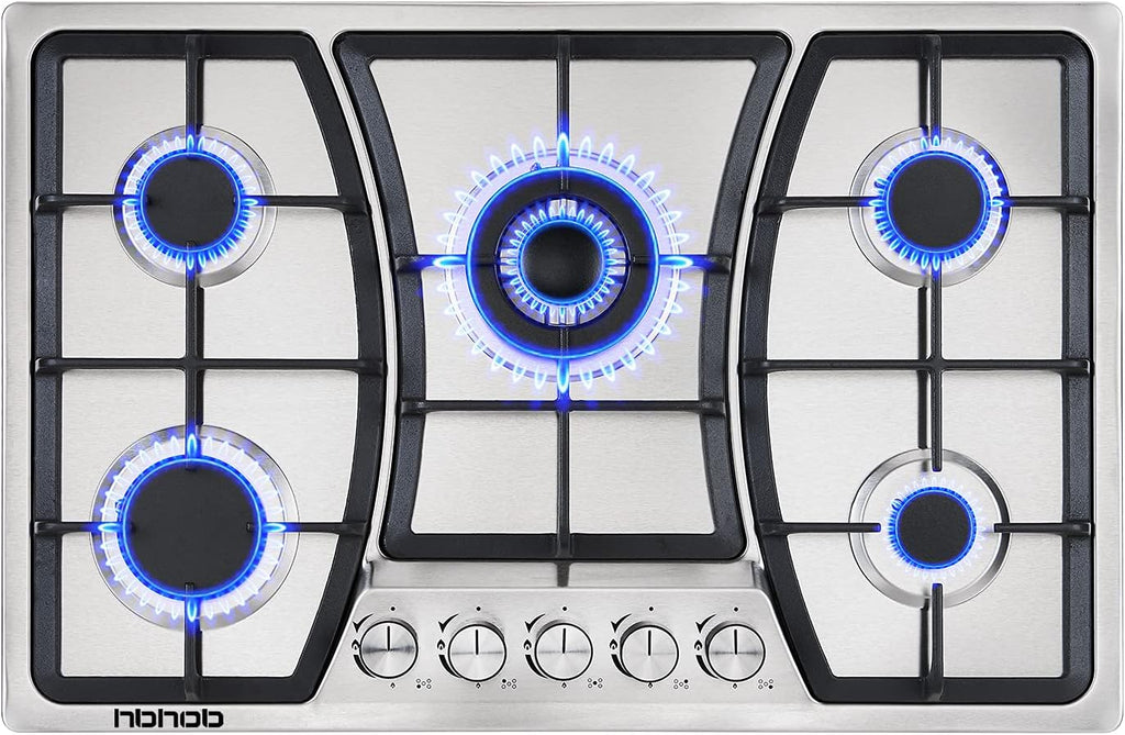 30 inches 5 Burners Stainless Steel Gas Cooktop P9675