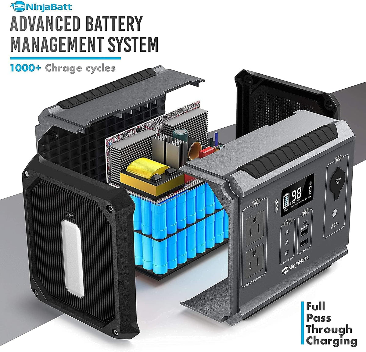 280Wh Portable Power Station with 110V/300W AC Outlets G35970