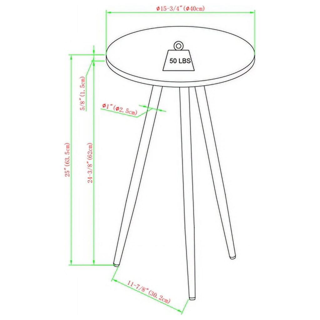 16" 3-Leg Wood Side Table T856