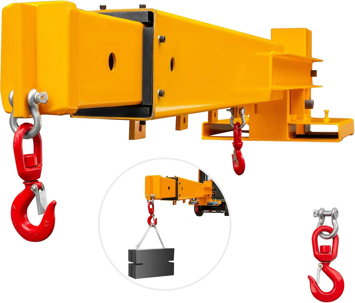 6000lbs Forklift Mobile Crane Attachment with 2 Hooks M6954