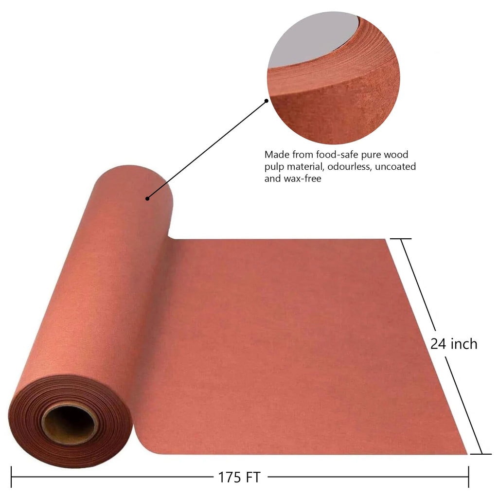Heavy Duty Butcher Paper Roll 24 inch x 175 feet Food Grade Kraft Paper A298